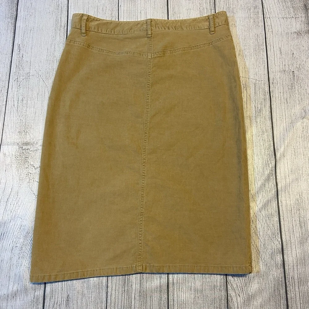 Theory Women's Corduroy Skirt 4‎ Washed Taupe Knee Length Stretch Career City